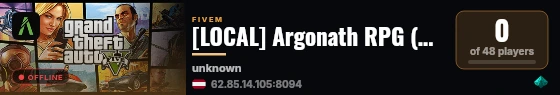 [LOCAL] Argonath RPG (Dev Server) live status badge