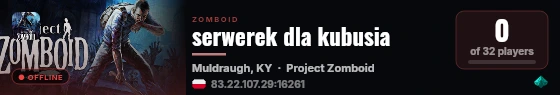 serwerek dla kubusia live status badge