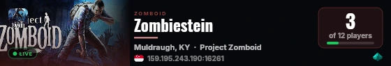 Zombiestein live status badge