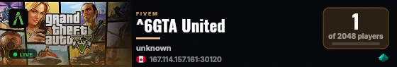 ^6GTA United live status badge