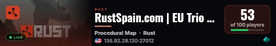 RustSpain.com | EU Trio Mondays live status badge