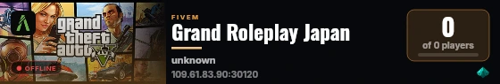 Grand Roleplay Japan live status badge