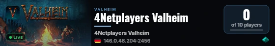 4Netplayers Valheim live status badge