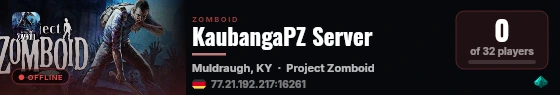 KaubangaPZ Server live status badge