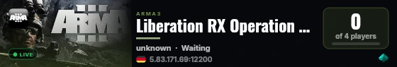 Liberation RX Operation Strike Back Campaign live status badge