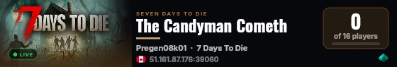 The Candyman Cometh live status badge