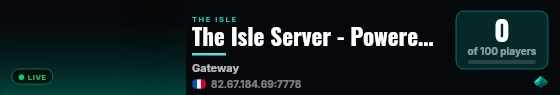 The Isle Server - Powered by AMP live status badge