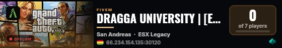 DRAGGA UNIVERSITY | [ESX Legacy] live status badge