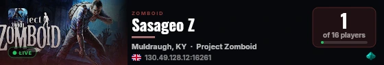 Sasageo Z live status badge