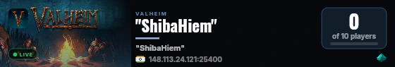 "ShibaHiem" live status badge