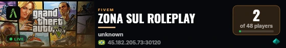 ZONA SUL ROLEPLAY live status badge