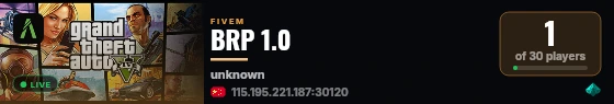 BRP 1.0 live status badge