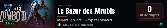 Le Bazur des Atrubis live status badge