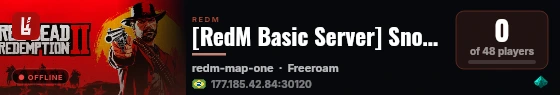 [RedM Basic Server] Snow Mapping live status badge