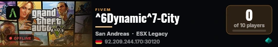 ^6Dynamic^7-City live status badge