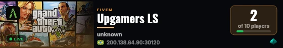 Upgamers LS live status badge