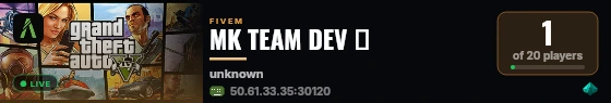 MK TEAM DEV 🔥 live status badge