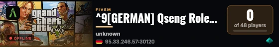 ^9[GERMAN] Qseng Roleplay live status badge