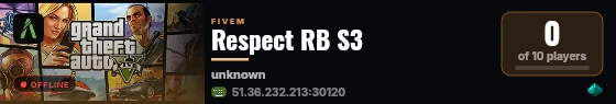 Respect RB S3 live status badge