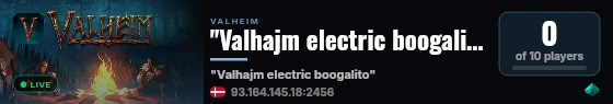 "Valhajm electric boogalito" live status badge