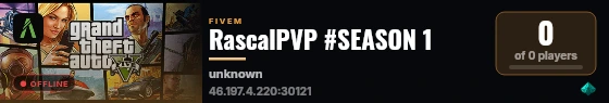 RascalPVP #SEASON 1 live status badge