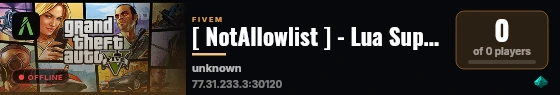 [ NotAllowlist ] - Lua Support RP Server - || Season 1 || - سيرفر لوا سبورت للحياة الواقعية live status badge