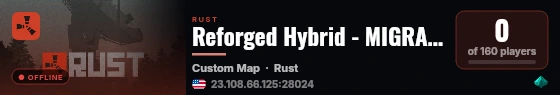 Reforged Hybrid - MIGRATION TEST live status badge
