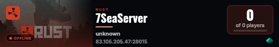 7SeaServer live status badge