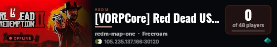 [VORPCore] Red Dead USDT live status badge
