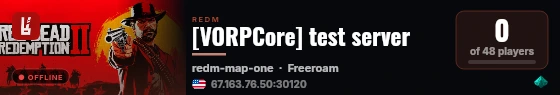 [VORPCore] test server live status badge