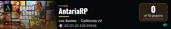 AntariaRP live status badge