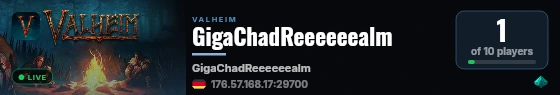GigaChadReeeeeealm live status badge