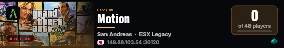 Motion live status badge