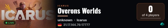 Overons Worlds live status badge