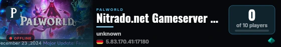 Nitrado.net Gameserver #24091 live status badge