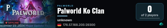 Palworld Ko Clan live status badge