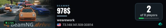 978$ live status badge