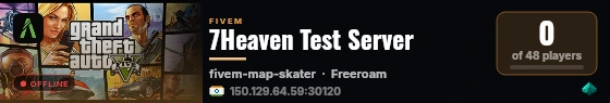 7Heaven Test Server live status badge