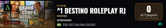 ^1 DESTINO ROLEPLAY RJ live status badge