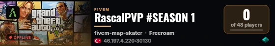 RascalPVP #SEASON 1 live status badge