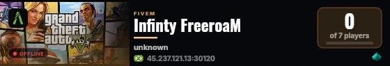 Infinty FreeroaM live status badge