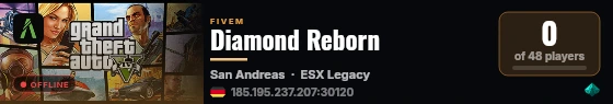 Diamond Reborn live status badge