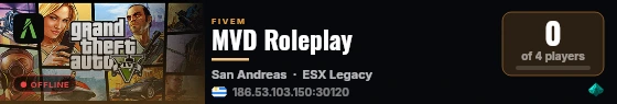 MVD Roleplay live status badge