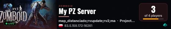 My PZ Server live status badge
