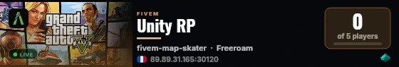 Unity RP live status badge