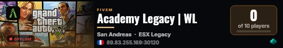Academy Legacy | WL live status badge