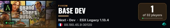 BASE DEV live status badge
