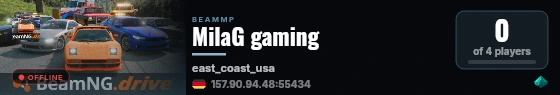 MilaG gaming live status badge