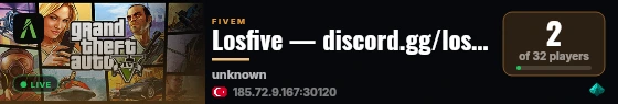 Losfive — discord.gg/losfive live status badge