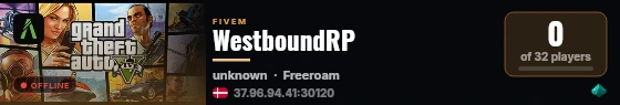 WestboundRP live status badge